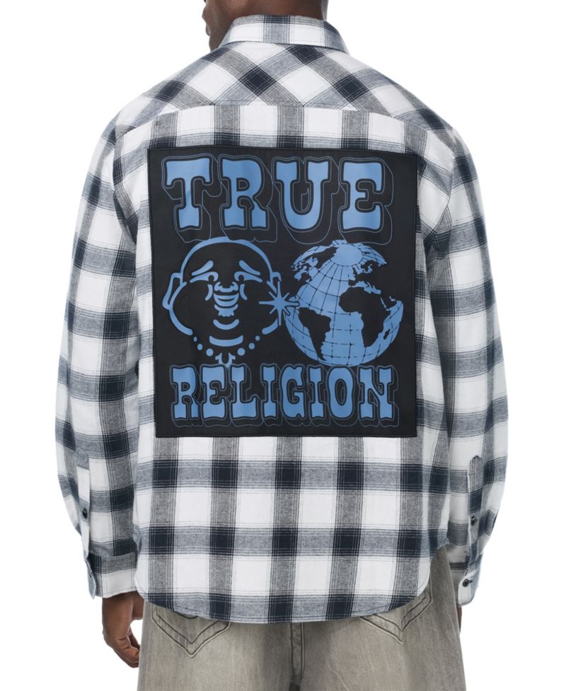 Men's Flannel Long-Sleeve Appliqu&eacute; Shirt