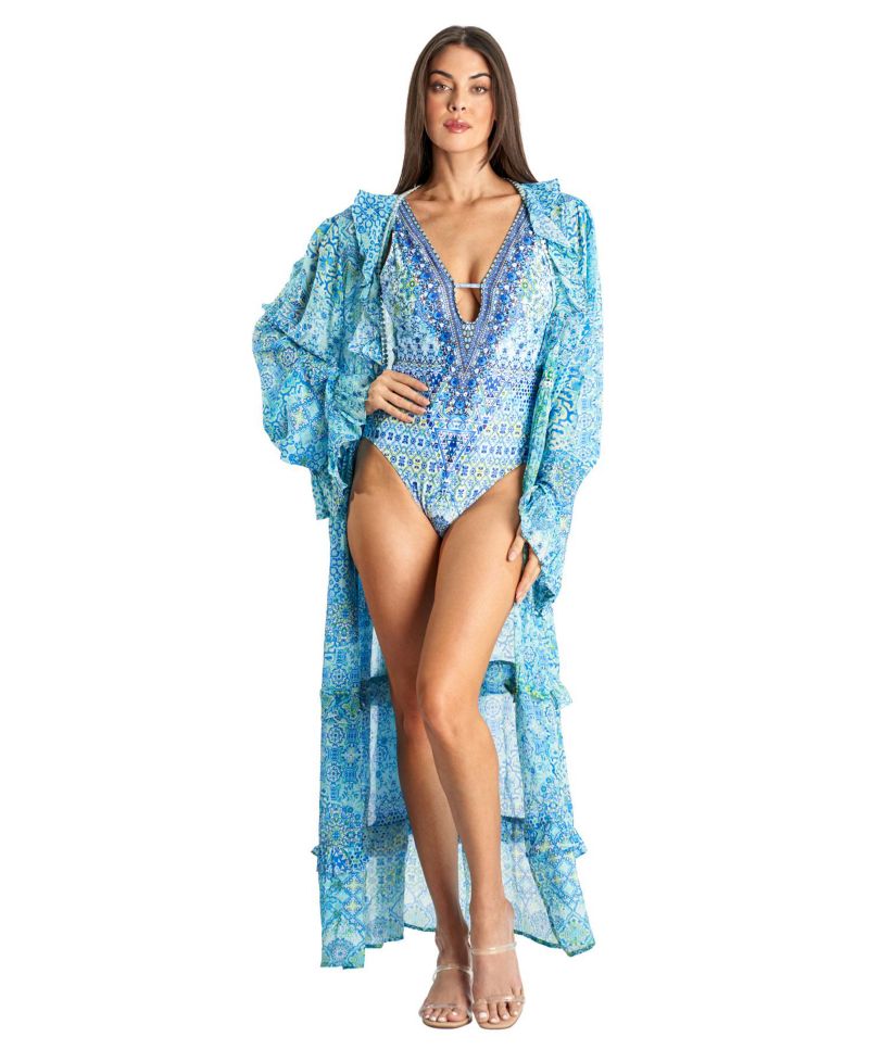 Women's Maxi Tiered Overshirt Dress