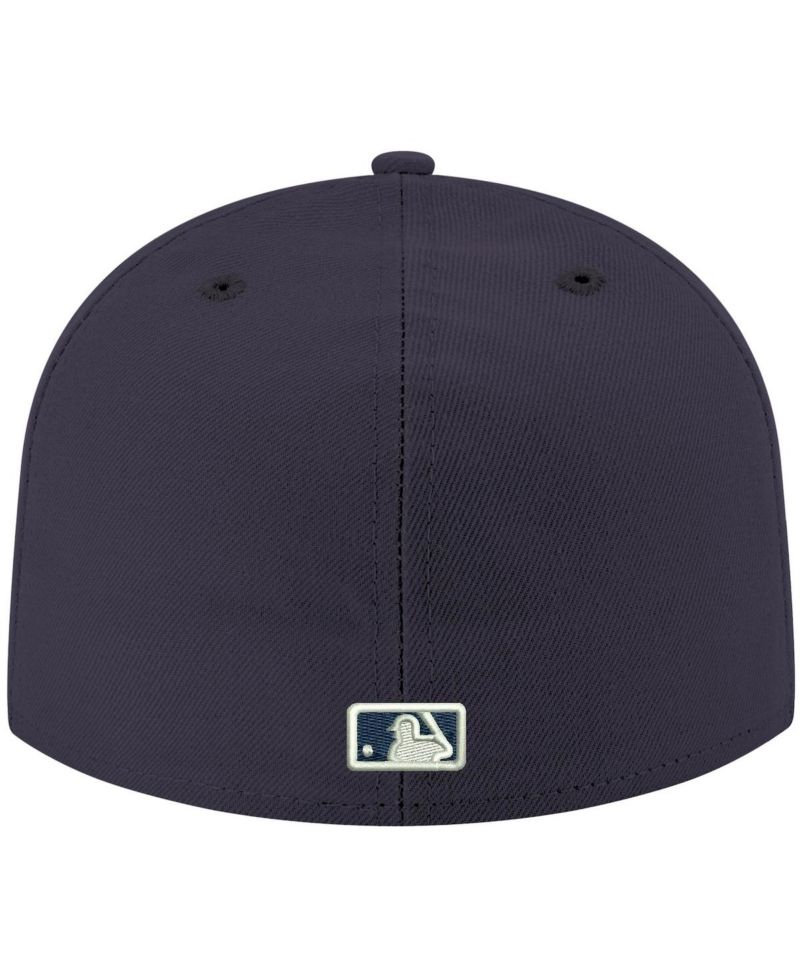 Men's Navy Seattle Mariners Logo White 59FIFTY Fitted Hat