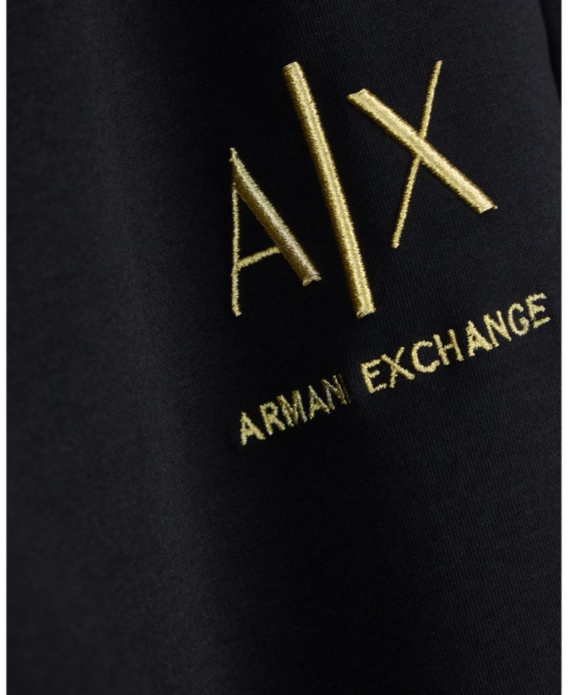 Men's Black And Gold Bonded Cotton Jogger