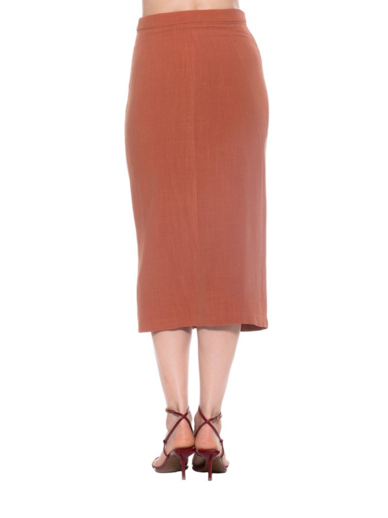 Women's Carla Front Button Down Midi Skirt