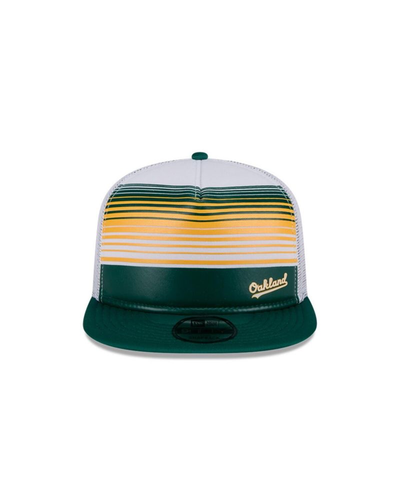 Men's Green Oakland Athletics Cooperstown Collection Team Horizon 9FIFTY A-Frame Trucker Snapback Hat