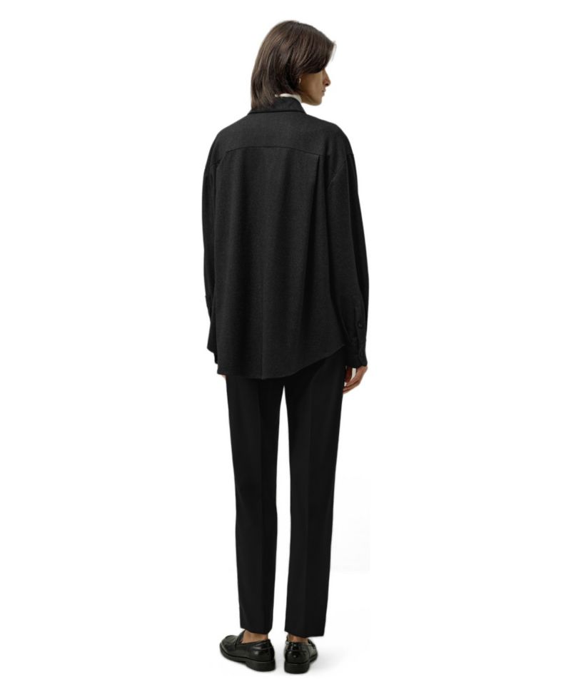 Women's Silk-Wool Oversized Warm Shirt