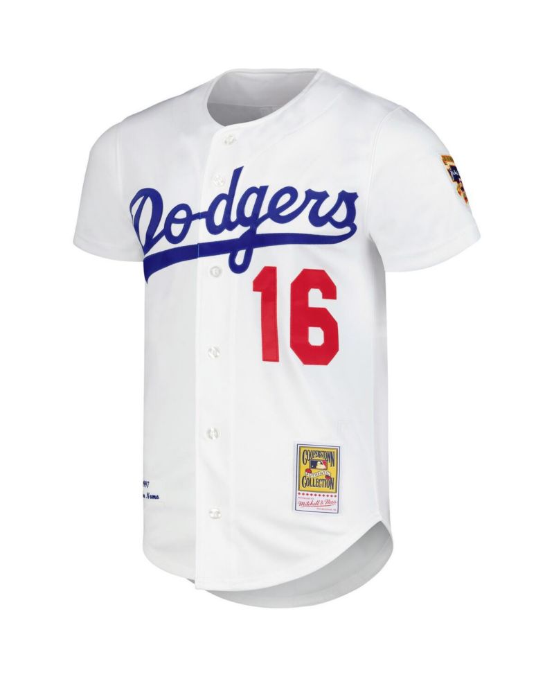 Men's Hideo Nomo White Los Angeles Dodgers Cooperstown Collection Authentic Jersey
