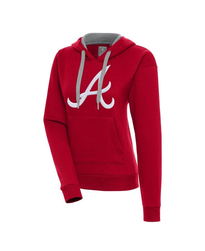 Women's Red Atlanta Braves Victory Pullover Hoodie