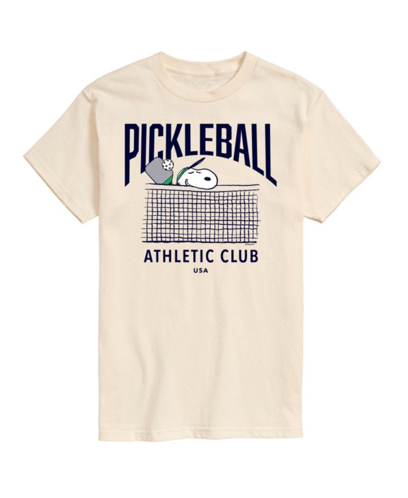 Hybrid Apparel Peanuts Pickleball Mens Short Sleeve Tee
