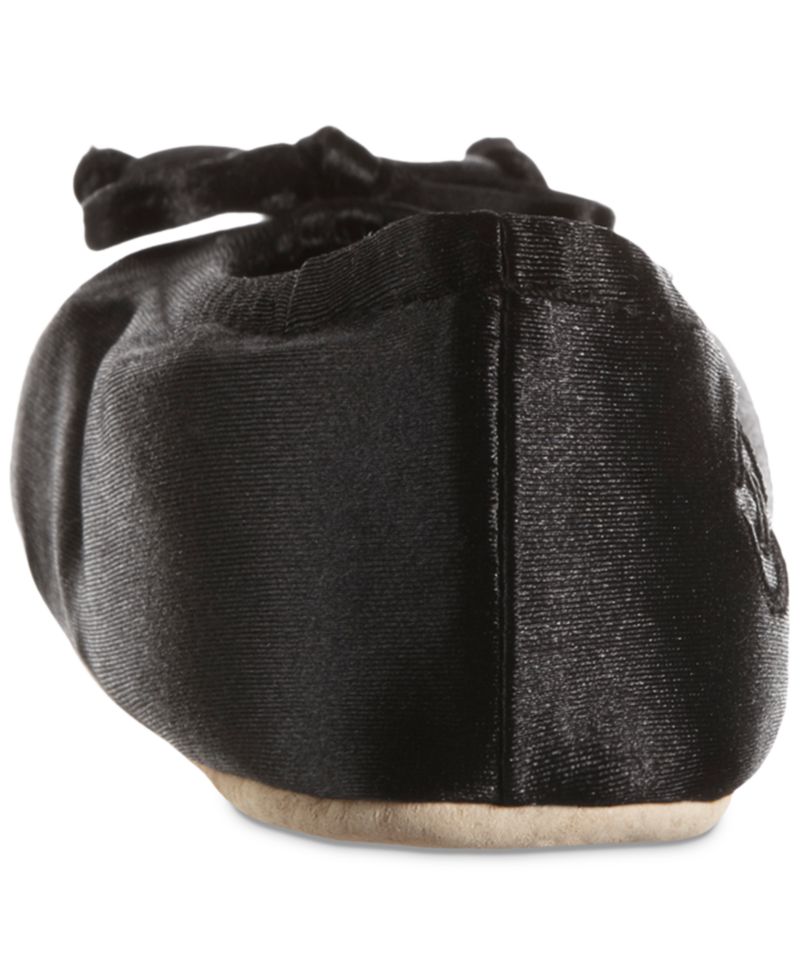 Women's Satin Ballerina Slippers with Bow