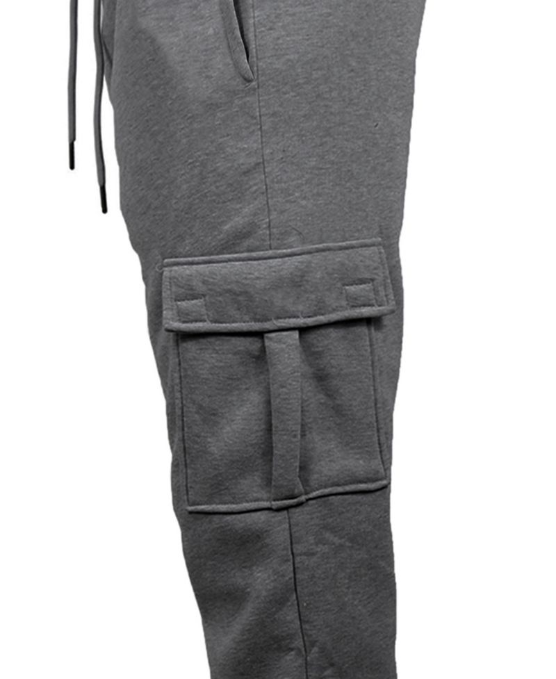 Men's Heavyweight Fleece-Lined Cargo Jogger Sweatpants, Pack of 2
