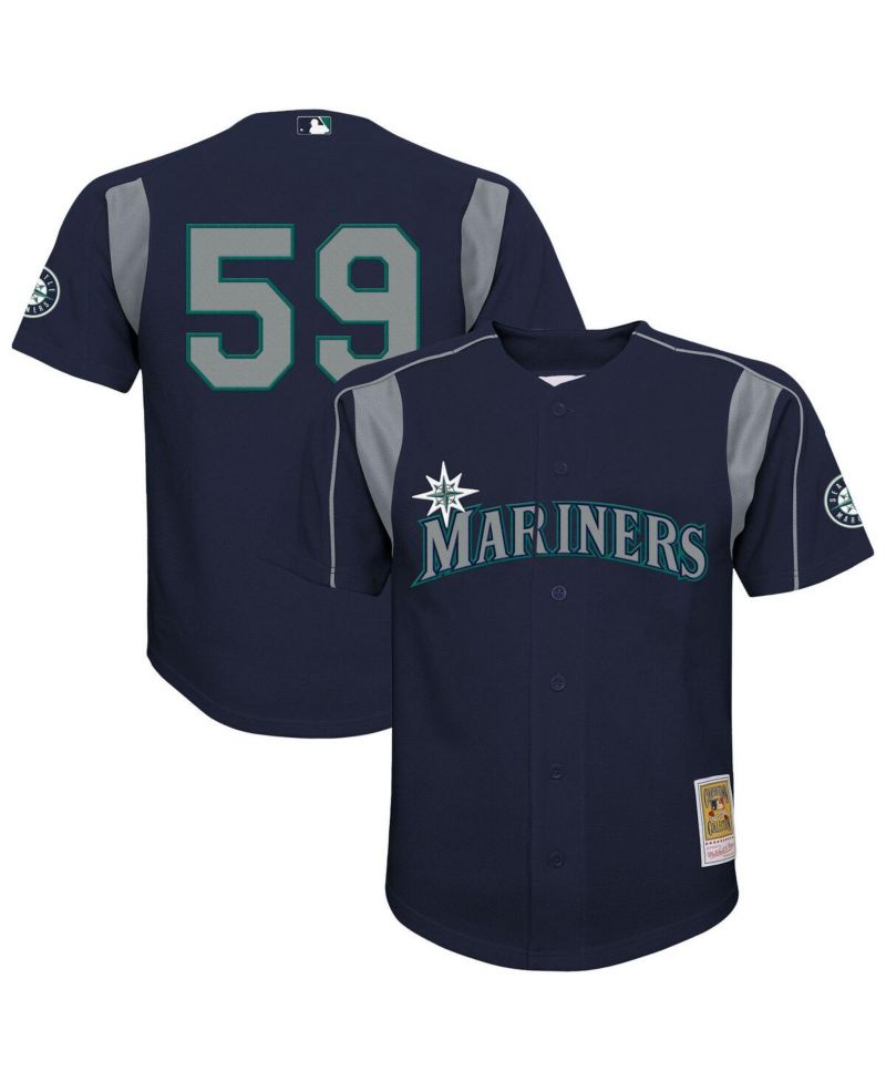 Big Boys and Girls Felix Hernandez Navy Seattle Mariners Mesh Batting Practice Jersey