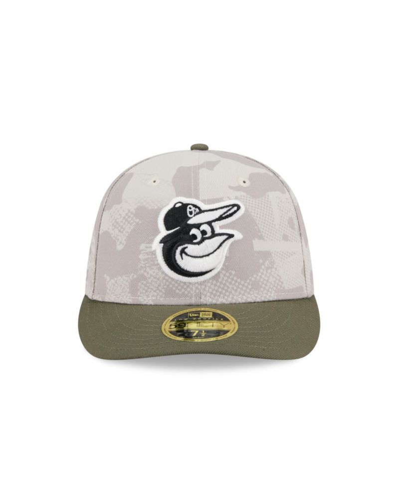 Men's Light Beige/Olive Baltimore Orioles 2025 Armed Forces Day Low Profile 59FIFTY Fitted Hat
