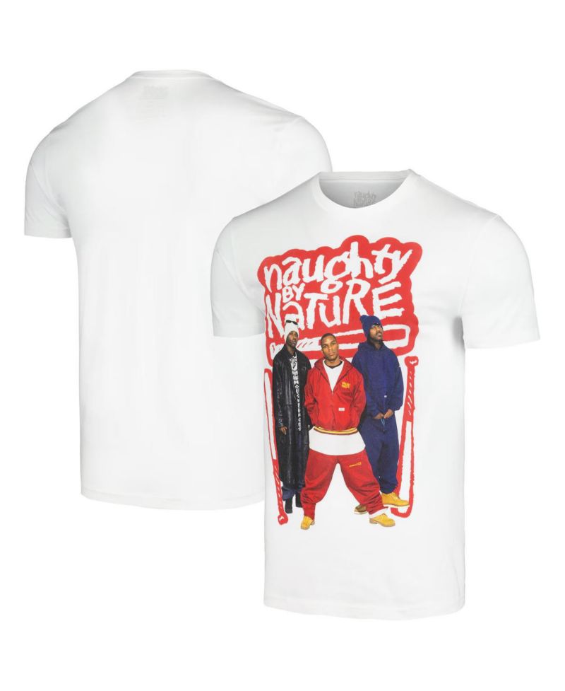 Men's White Naughty by Nature Photo Bats T-Shirt