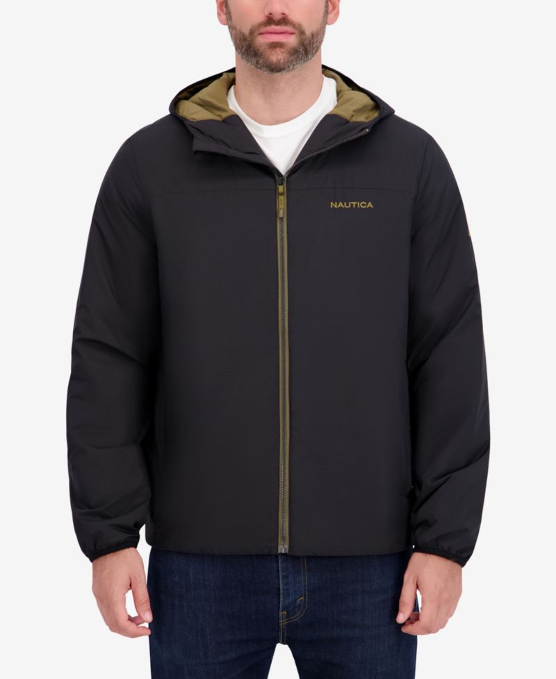 Men's Hooded Transitional Zip Front Jacket