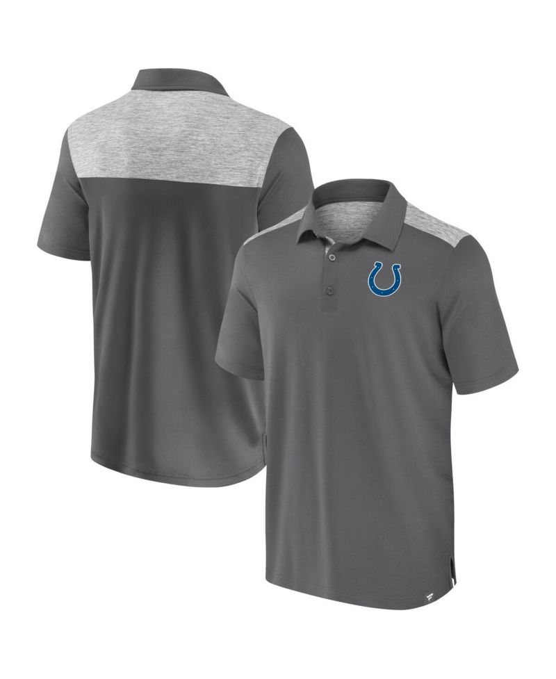 Men's Gray Indianapolis Colts Long Shot Polo Shirt