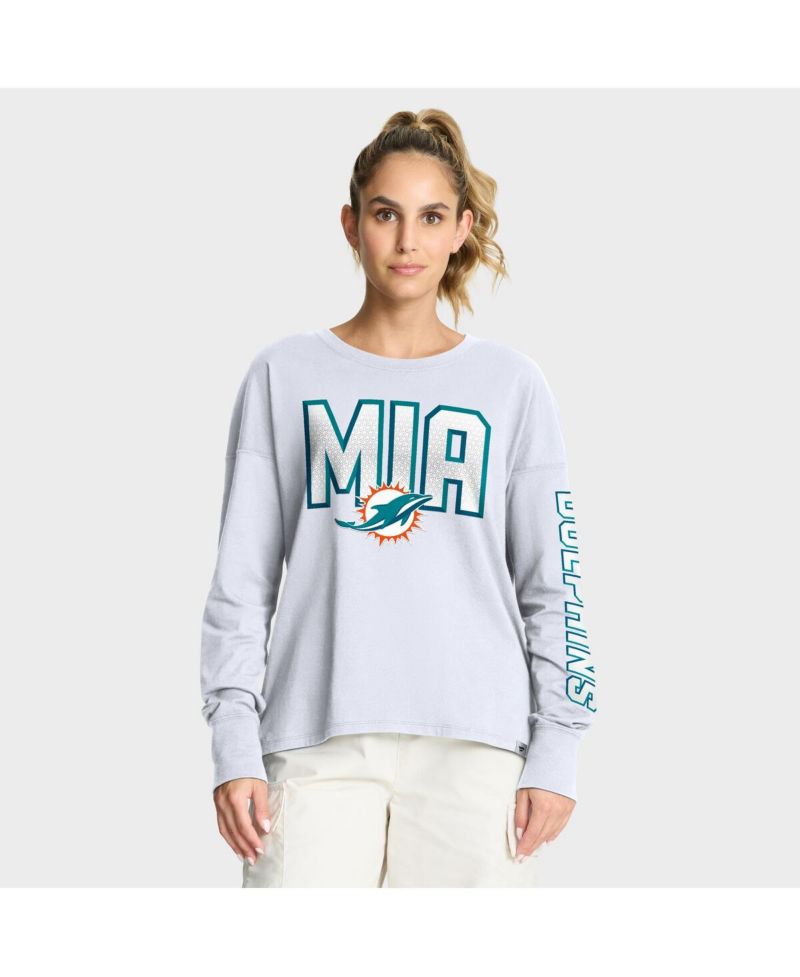 Women's White Miami Dolphins Hometown Legacy Long Sleeve T-Shirt
