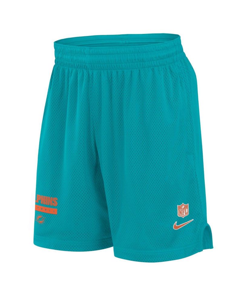 Men's Aqua Miami Dolphins 2024 Sideline Performance Mesh Shorts