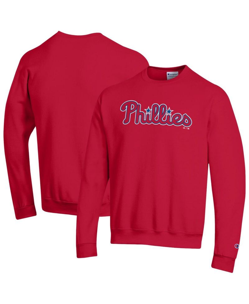 Men's Red Philadelphia Phillies Powerblend Wordmark Sweatshirt