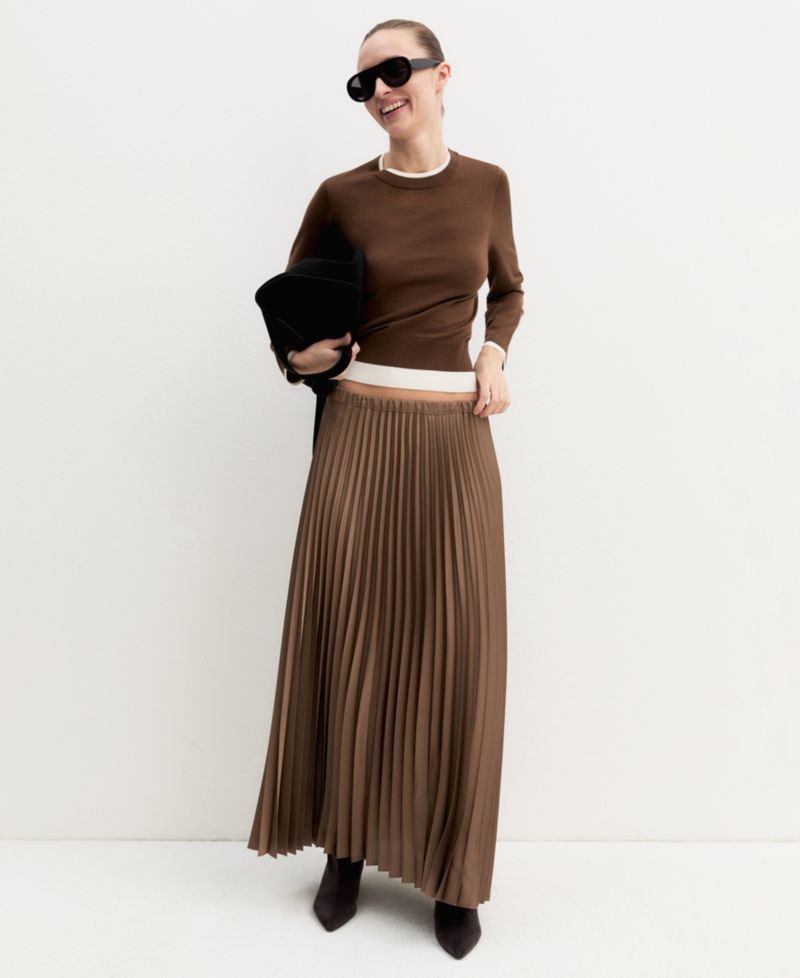 Women's Emmastrale High-Waisted Pleated Maxi Skirt