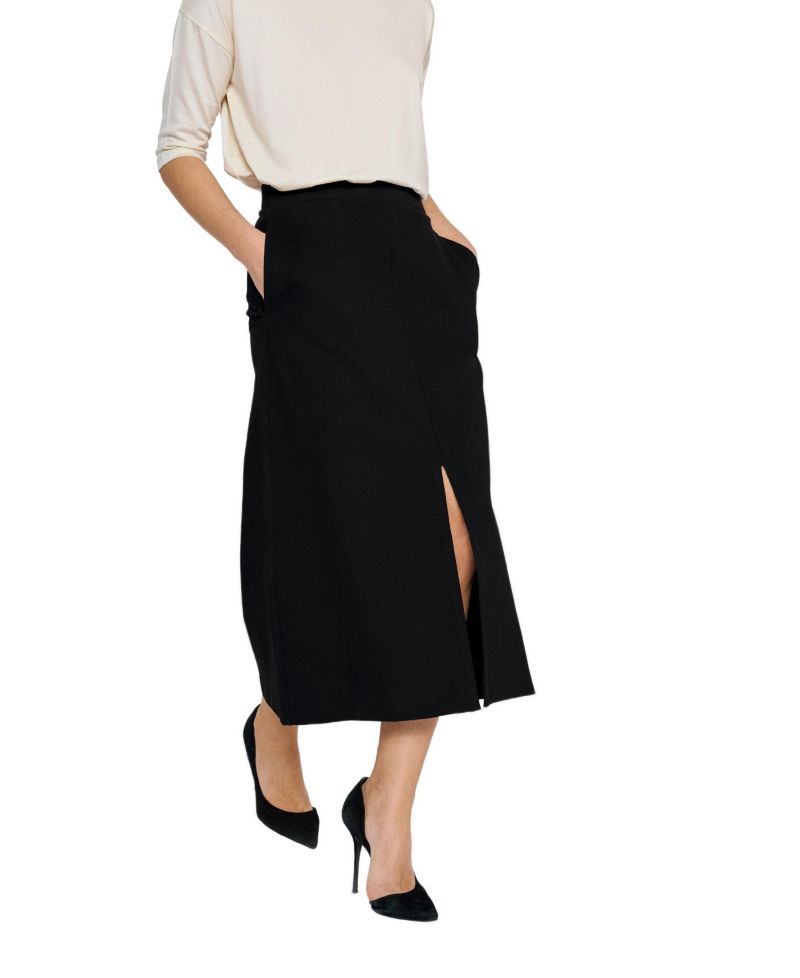 Women's Amine High-Waisted A-Line Midi Skirt