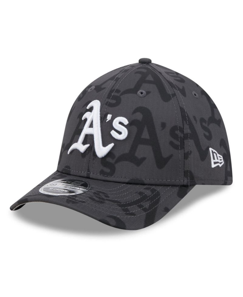 Men's Gray Athletics Halftone 39THIRTY Flex Hat