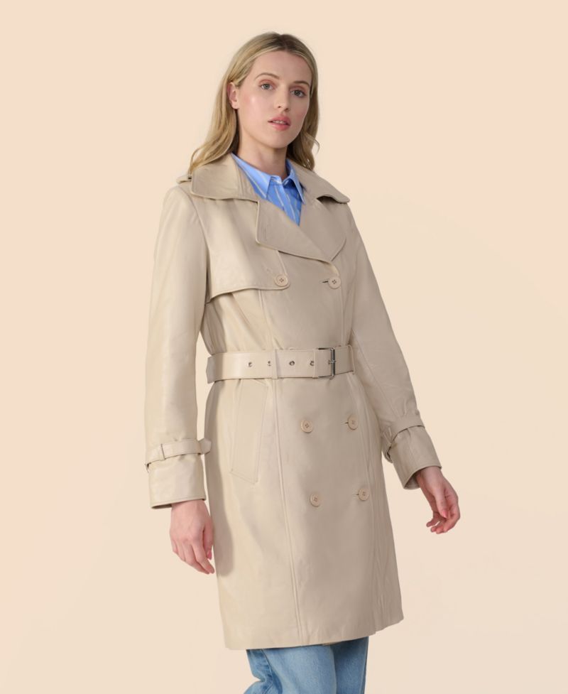 Women's Soho Leather Trench Coat