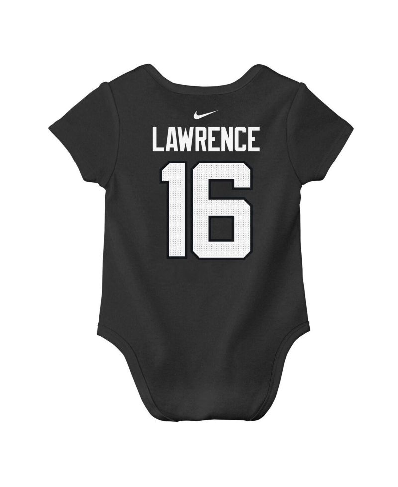 Baby Boys and Girls Trevor Lawrence Black Jacksonville Jaguars Player Name & Number Bodysuit