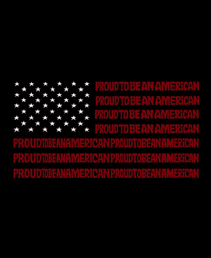 Proud To Be An American - Men's Word Art Hooded Sweatshirt