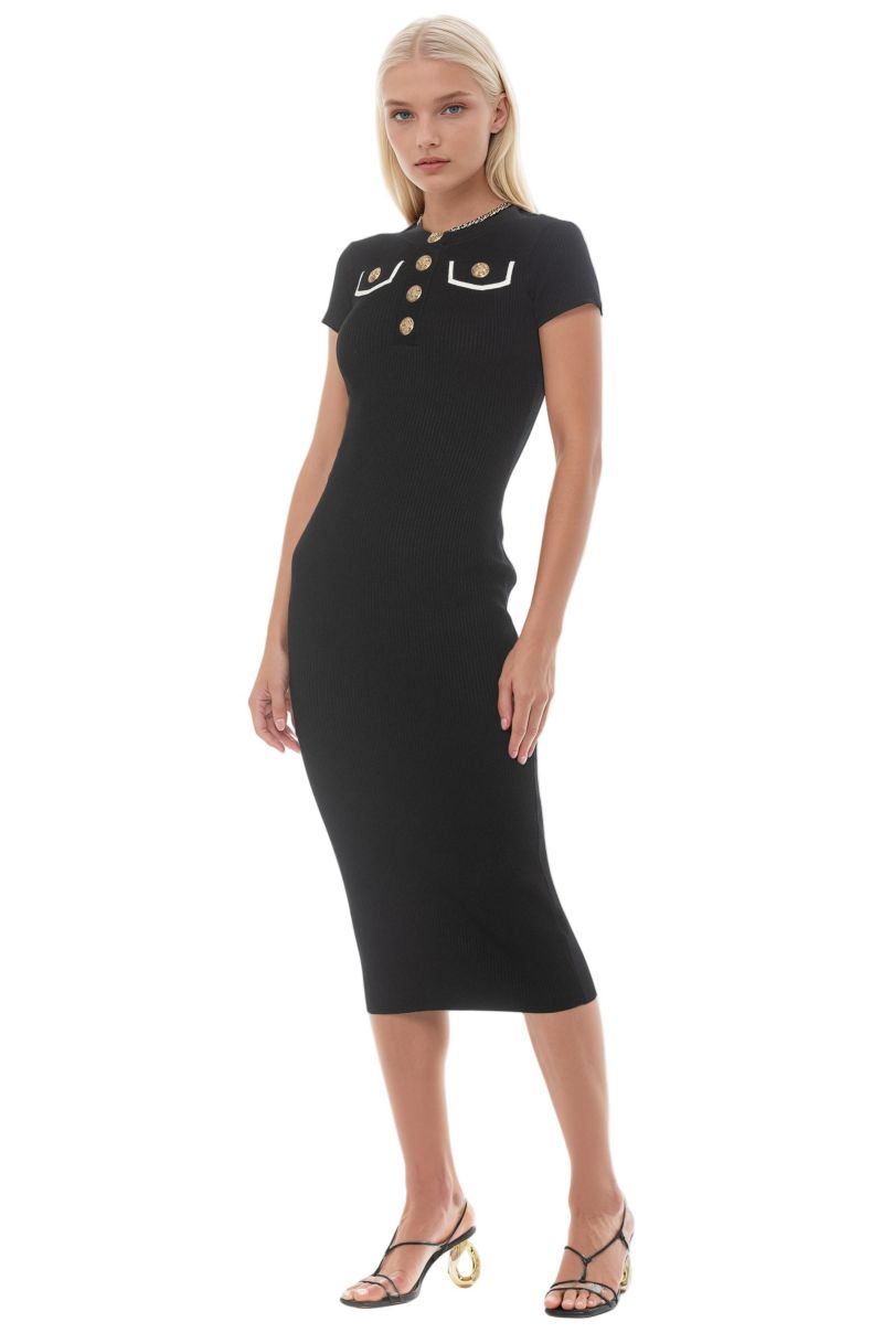 Women's Rhys Crewneck Ribbed Knit Midi Dress