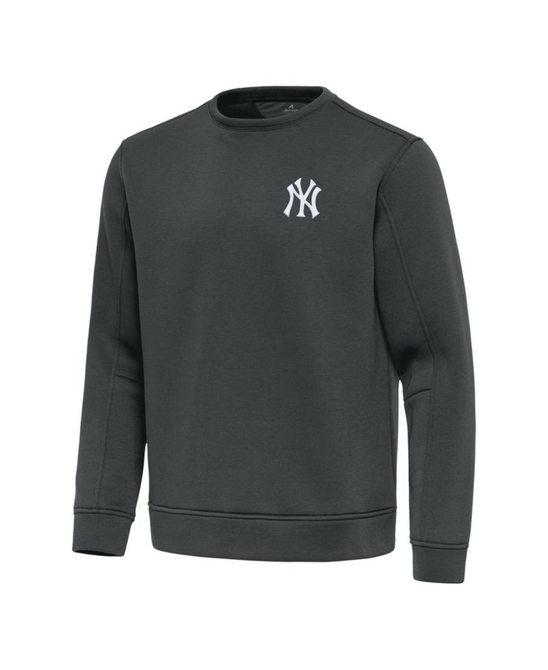 Men's Pewter New York Yankees Relevant Lightweight Pullover Sweatshirt