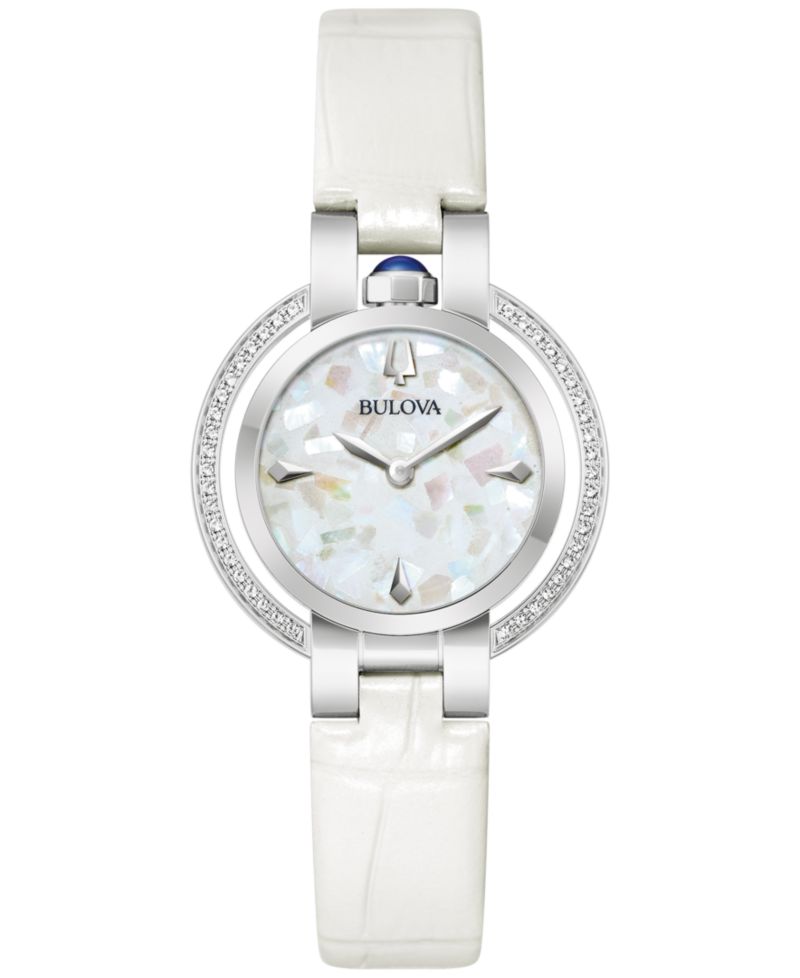 150th Anniversary Women's Rubaiyat White Leather Strap Watch 31mm