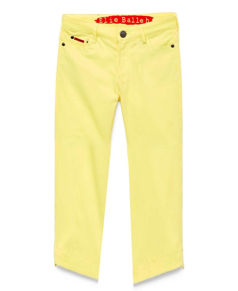 Big Boys Yellow Slim Fit 5 Pocket Twill Pants