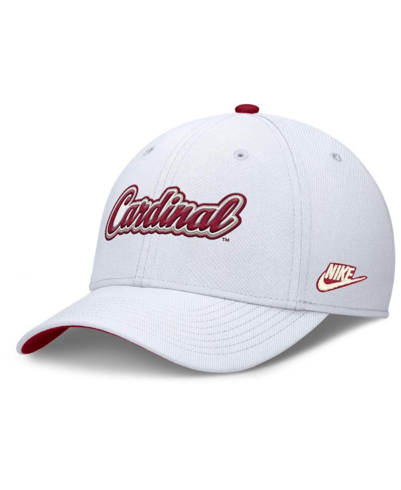 Men's White Stanford Cardinal Legacy Rise Performance Flex Hat