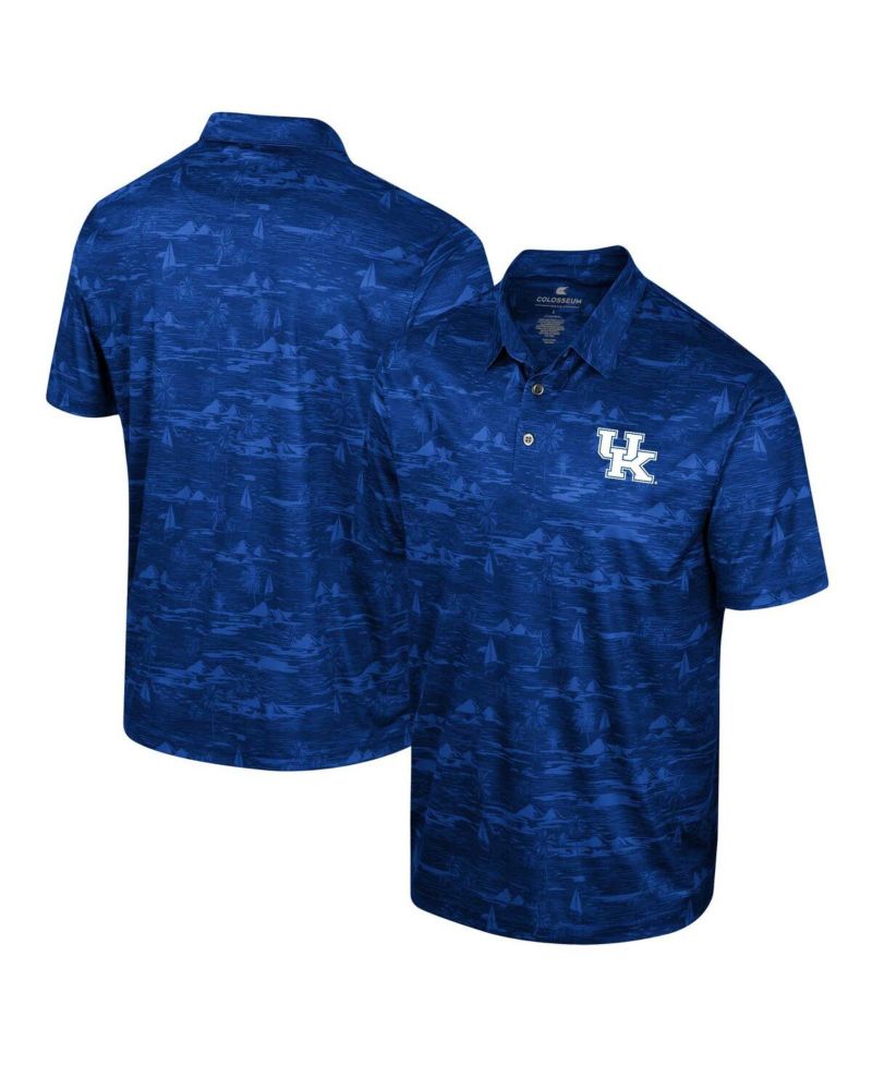 Men's Royal Kentucky Wildcats Daly Print Polo Shirt