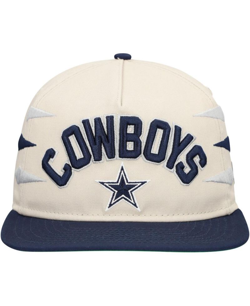 Men's Stone/Navy Dallas Cowboys Athletic Golfer Adjustable Hat
