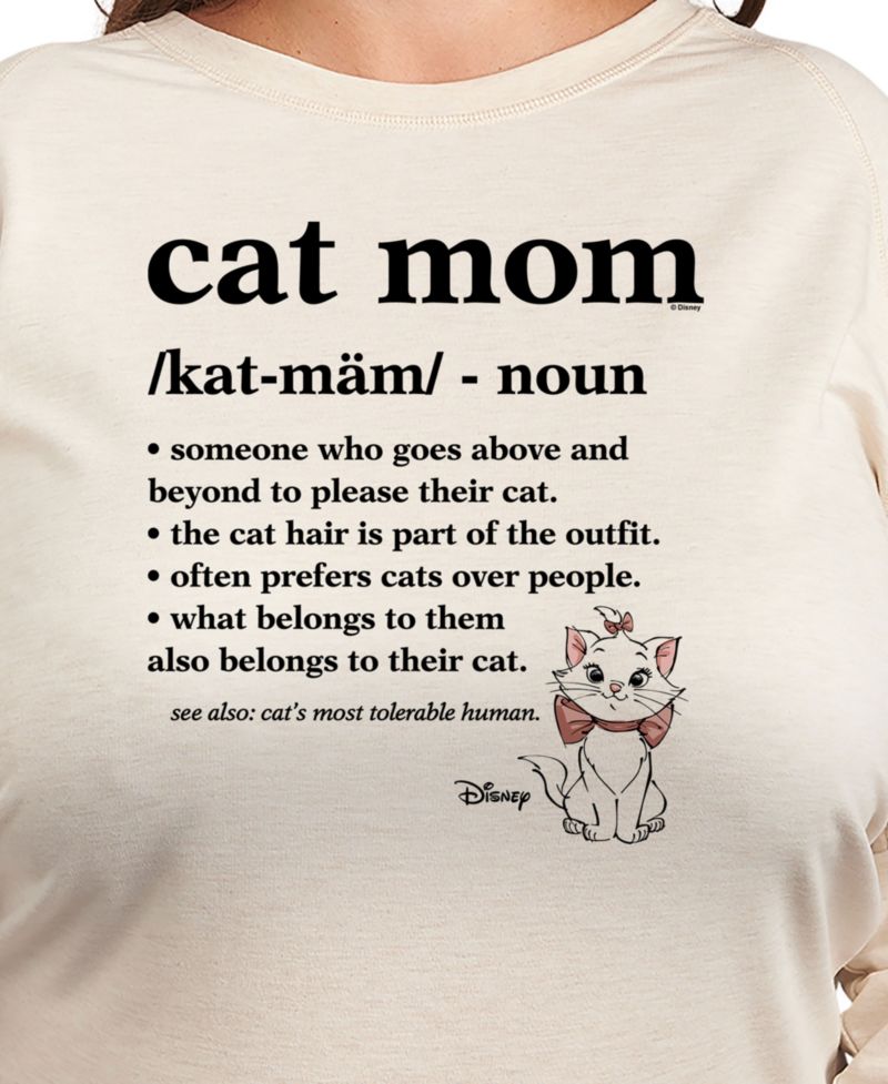 Plus Size The Aristocrats Cat Mom Graphic Pullover T-Shirt