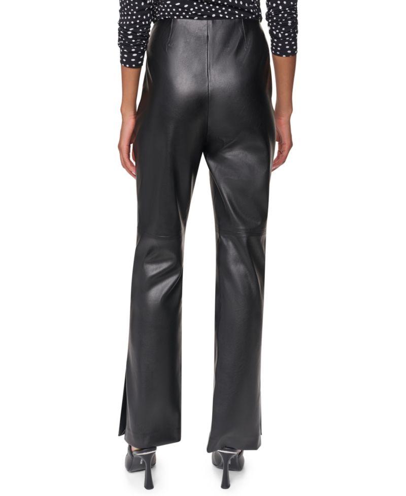Women's Butter High-Waisted Flared Faux Leather Pants