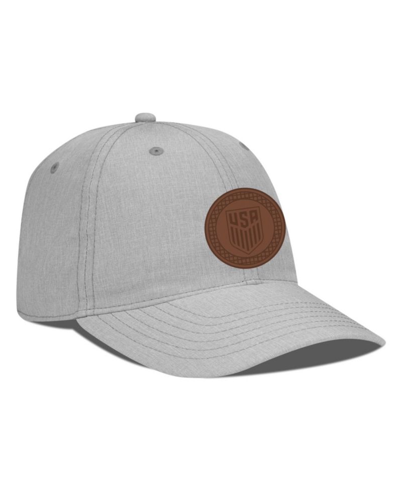 Men's Heather Gray USMNT Idol Periscope Stretch-Snap Adjustable Hat