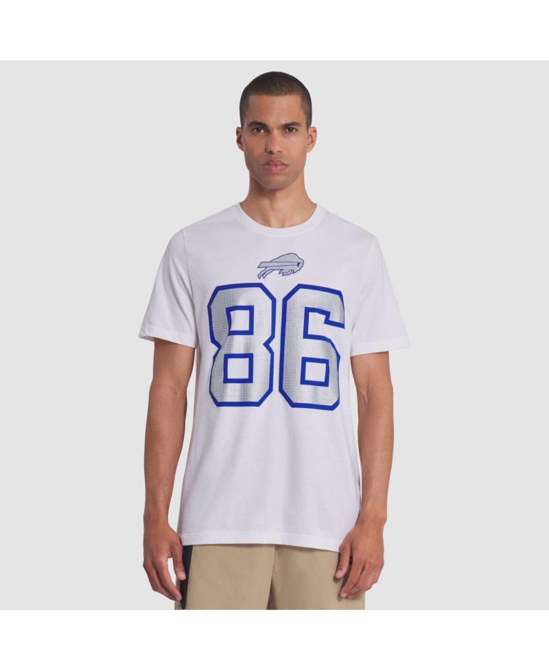 Men's Dalton Kincaid White Buffalo Bills 2025 Rivalries Collection Player Name & Number T-Shirt