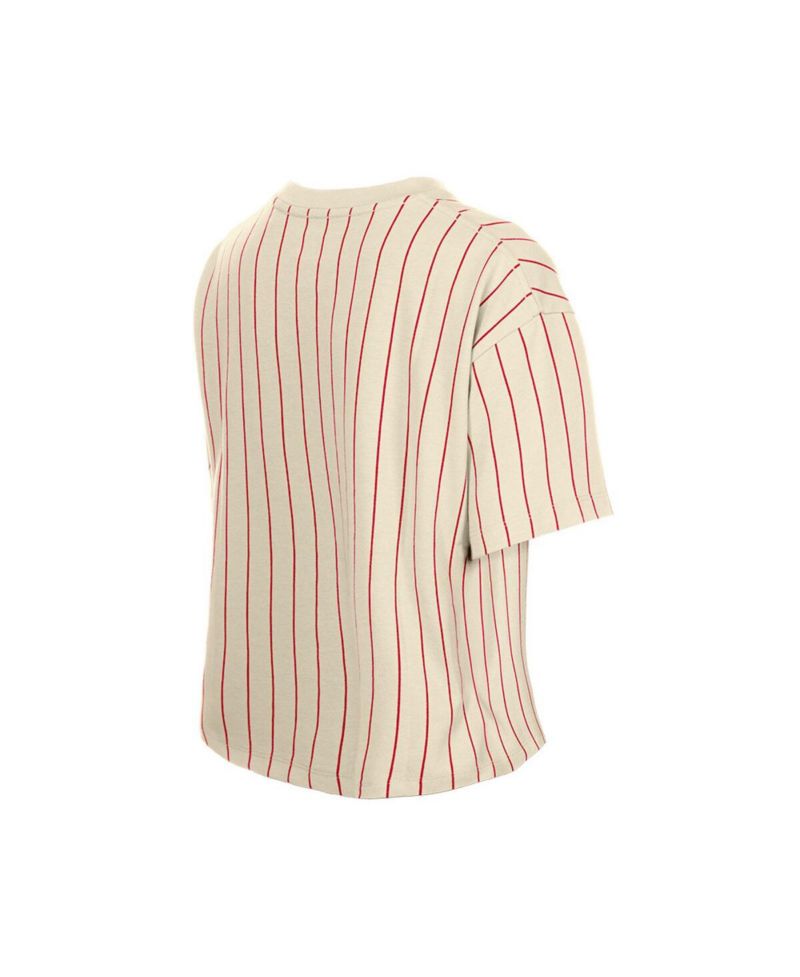 Women's Cream Texas Rangers Throwback Boxy T-Shirt