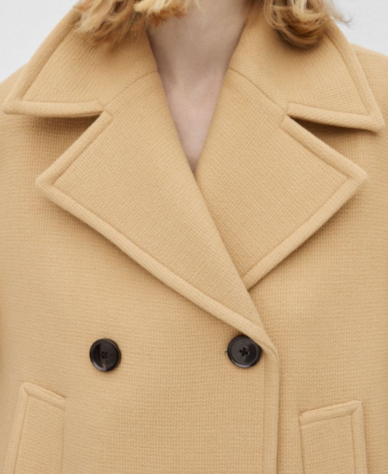 Women's Double Breasted Virgin Wool Coat