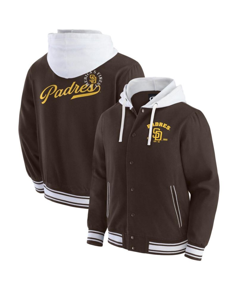 Darius Rucker Collection by Men's Brown San Diego Padres Full-Snap Hooded Jacket