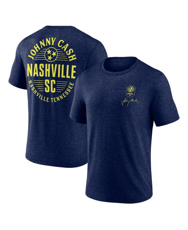 Men's Heather Navy Nashville SC x Johnny Cash Oval T-shirt