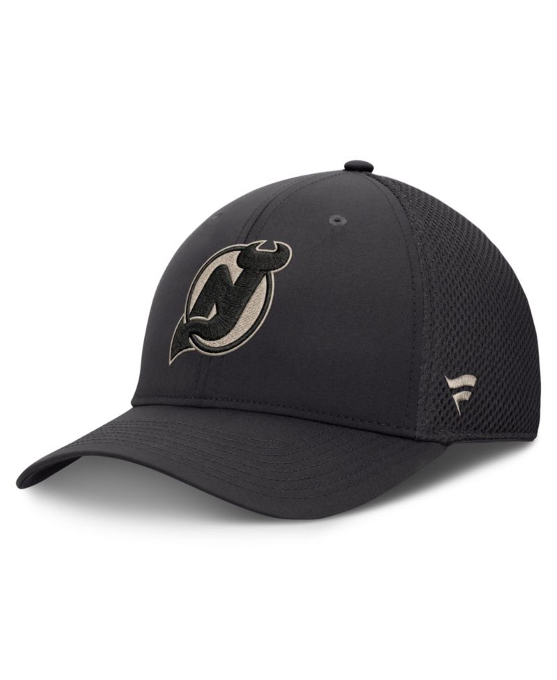 Men's Charcoal New Jersey Devils Road Meshback Stretch Hat