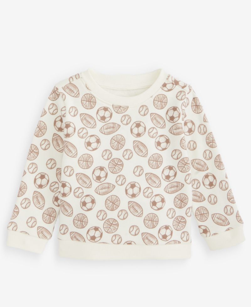 Baby Boys' 3M-24M Mix & Match Sports-Print Sweatshirt