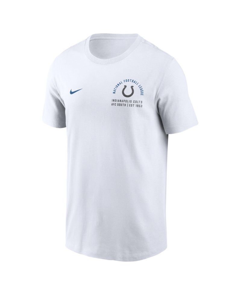 Men's White Indianapolis Colts Split Logo T-Shirt