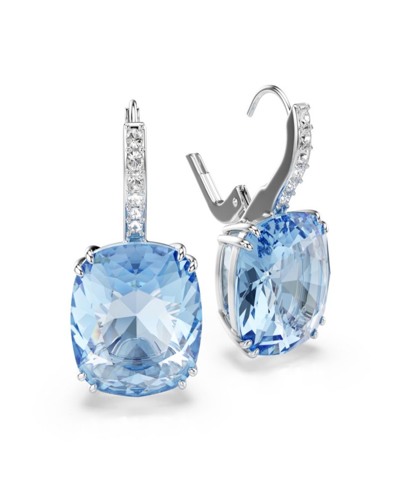 Gold-Tone Plated Colored-Stone Crystal Earrings