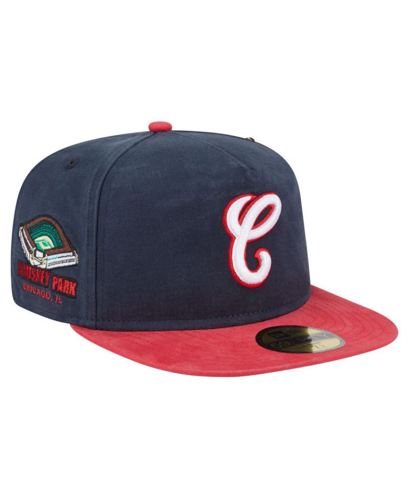 Men's Navy Chicago White Sox Championship Side Flag A-Frame 59FIFTY Fitted Hat
