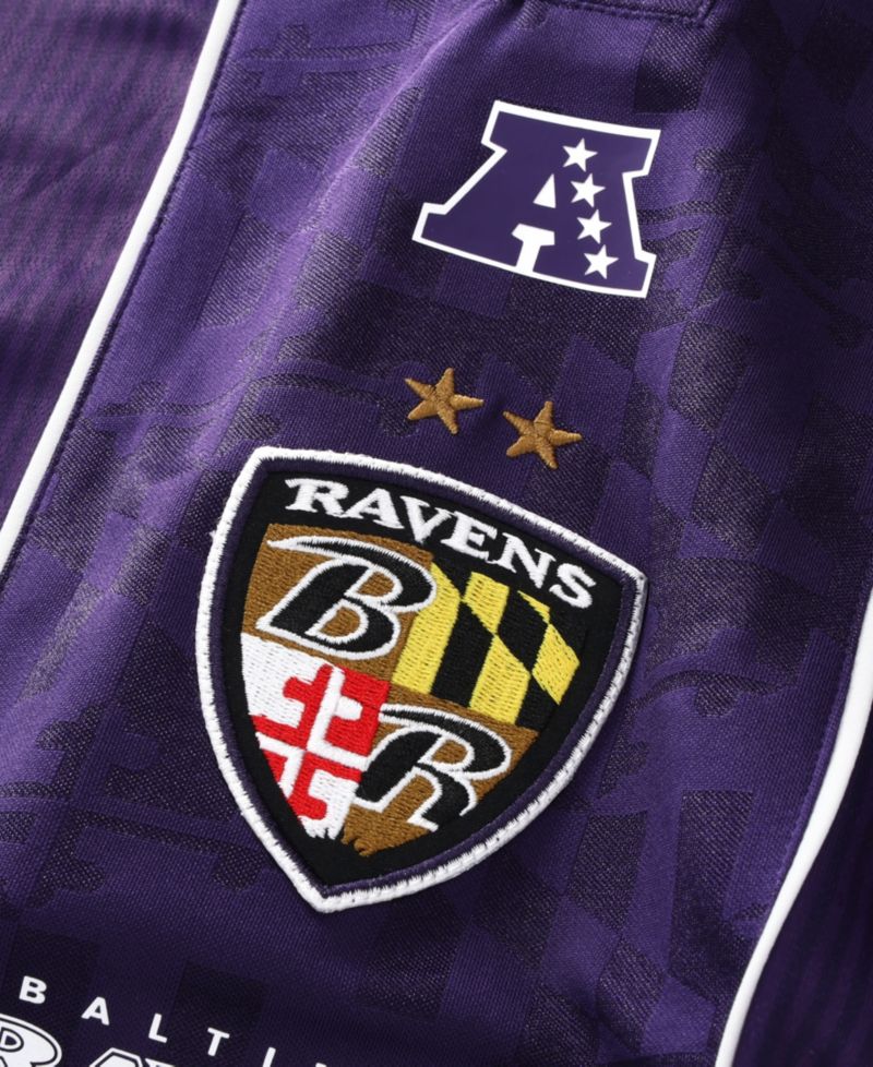 Big Boys and Girls Purple Baltimore Ravens Football x Football Collared Fan Jersey