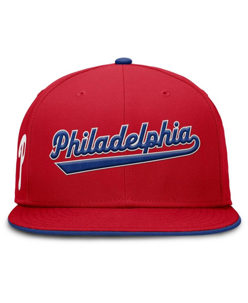 Men's Red Philadelphia Phillies True Performance Fitted Hat