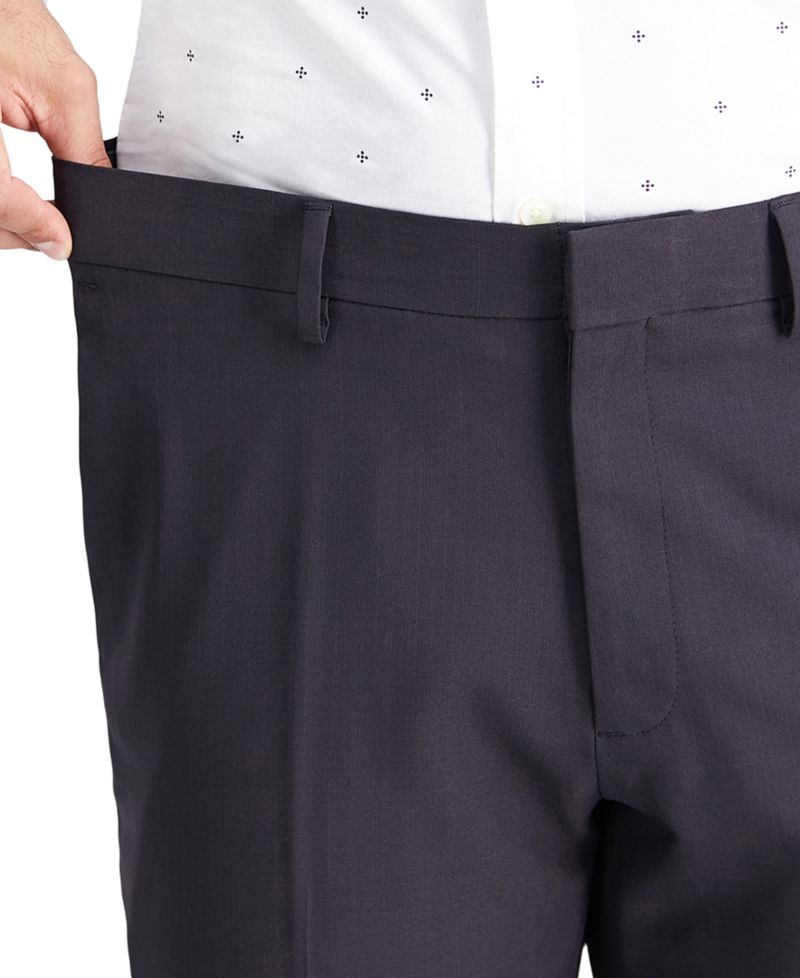 Men’s Premium Comfort Straight-Fit 4-Way Stretch Wrinkle-Free Flat-Front Dress Pants