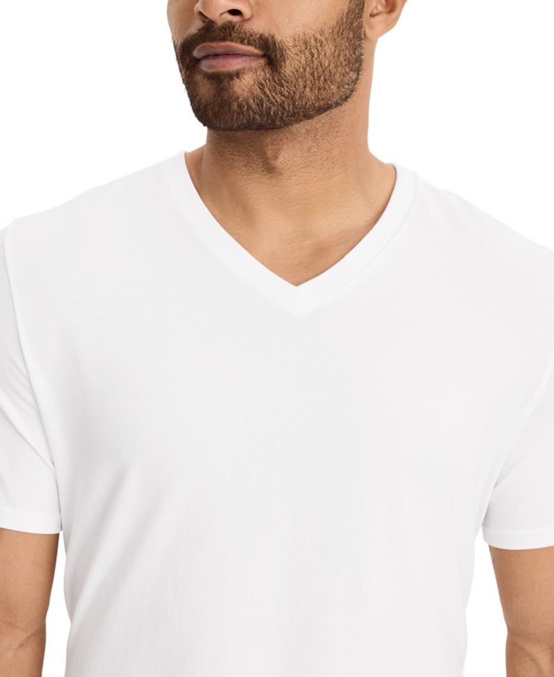 Men's Stretch Short-Sleeve V-Neck T-Shirts, Pack of 3